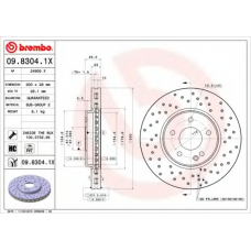 09.8304.1X BREMBO Тормозной диск