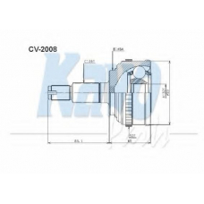 CV-2008 KAVO PARTS Шарнирный комплект, приводной вал