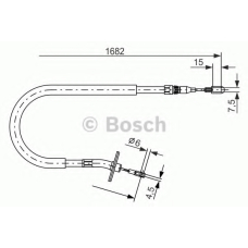 1 987 477 703 BOSCH Трос, стояночная тормозная система