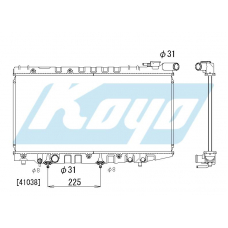 PA010161 KOYO P-tank corrugate-fin ass'y