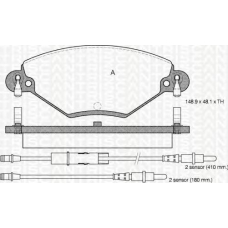 8110 28019 TRIDON Brake pads - front