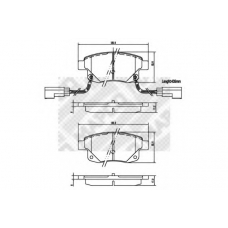 6857 MAPCO Комплект тормозных колодок, дисковый тормоз