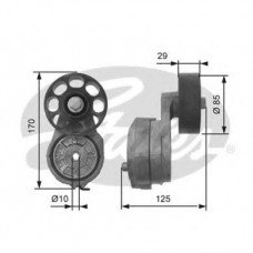 T38425 GATES Натяжной ролик, поликлиновой  ремень