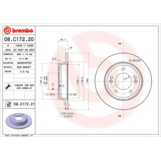 08.C172.20 BREMBO Тормозной диск