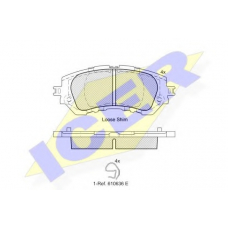 182180 ICER Комплект тормозных колодок, дисковый тормоз
