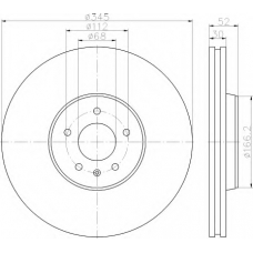 8DD 355 117-181 HELLA Тормозной диск