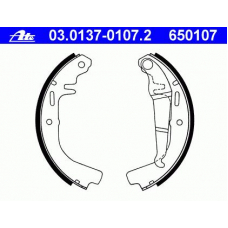 03.0137-0107.2 ATE Комплект тормозных колодок