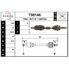 T98146 EAI Приводной вал