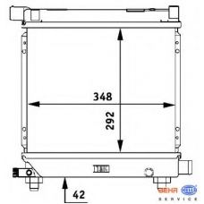 8MK 376 710-631 HELLA Радиатор, охлаждение двигателя