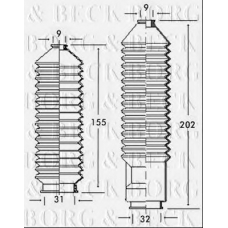 BSG3131 BORG & BECK Пыльник, рулевое управление