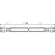 HOS3444 APEC Тормозной шланг
