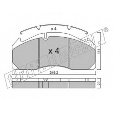 609.0 fri.tech. Комплект тормозных колодок, дисковый тормоз