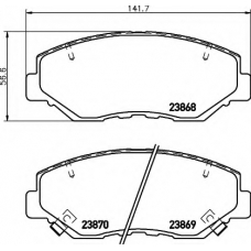 8DB 355 010-231 HELLA Комплект тормозных колодок, дисковый тормоз