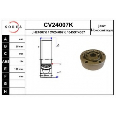 CV24007K EAI Шарнирный комплект, приводной вал