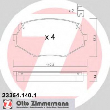 23354.140.1 ZIMMERMANN Комплект тормозных колодок, дисковый тормоз