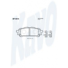 BP-8019 KAVO PARTS Комплект тормозных колодок, дисковый тормоз