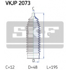 VKJP 2073 SKF Комплект пылника, рулевое управление