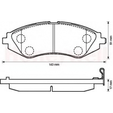 572408B BENDIX Комплект тормозных колодок, дисковый тормоз