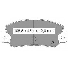 833450 Vema Комплект тормозных колодок, дисковый тормоз