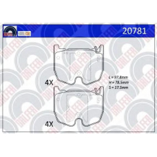 20781 GALFER Комплект тормозных колодок, дисковый тормоз
