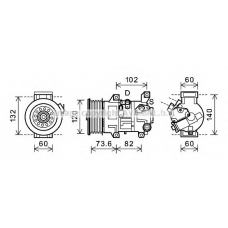 TOK610 AVA Компрессор, кондиционер