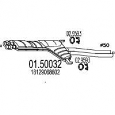 01.50032 MTS Средний глушитель выхлопных газов