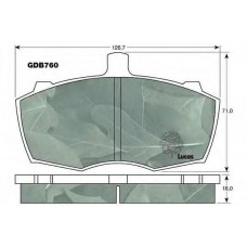 GDB760 TRW Комплект тормозных колодок, дисковый тормоз