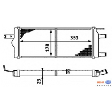 8MK 376 715-051 HELLA Радиатор, охлаждение двигателя