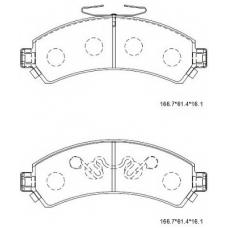 KD6207 ASIMCO Комплект тормозных колодок, дисковый тормоз