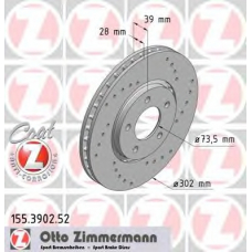 155.3902.52 ZIMMERMANN Тормозной диск