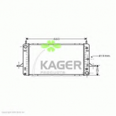 31-3184 KAGER Радиатор, охлаждение двигателя