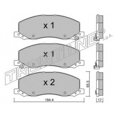 860.0 TRUSTING Комплект тормозных колодок, дисковый тормоз