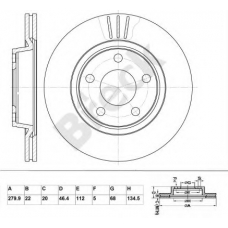 BR 335 VA100 BRECK Тормозной диск