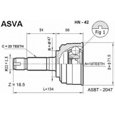 HN-42 ASVA Шарнирный комплект, приводной вал