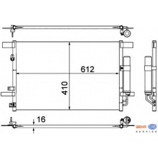 8FC 351 307-751 HELLA Конденсатор, кондиционер