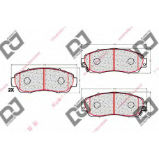 BP1758 DJ PARTS Комплект тормозных колодок, дисковый тормоз