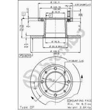 08.1503.10 BREMBO Тормозной диск