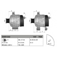 DAN1343 DENSO Генератор