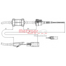 412.11 METZGER Трос, управление сцеплением