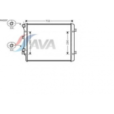 VW2207 AVA Радиатор, охлаждение двигателя