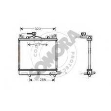 307040 SOMORA Радиатор, охлаждение двигателя