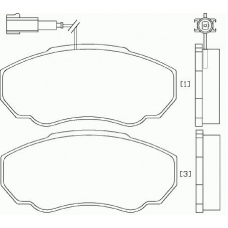 MDB2328 MINTEX Комплект тормозных колодок, дисковый тормоз