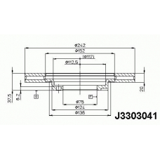 J3303041 NIPPARTS Тормозной диск