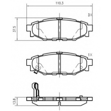 K823000 Vema Комплект тормозных колодок, дисковый тормоз