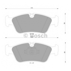 0 986 AB4 694 BOSCH Комплект тормозных колодок, дисковый тормоз