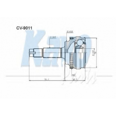 CV-9011 KAVO PARTS Шарнирный комплект, приводной вал