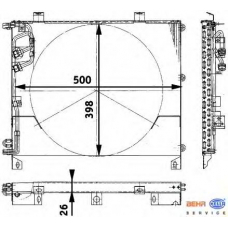 8FC 351 317-151 HELLA Конденсатор, кондиционер