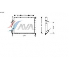 RT2267 AVA Радиатор, охлаждение двигателя