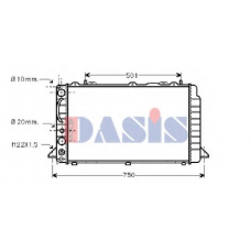 481600N AKS DASIS Радиатор, охлаждение двигателя