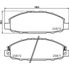 2587001 TEXTAR Комплект тормозных колодок, дисковый тормоз